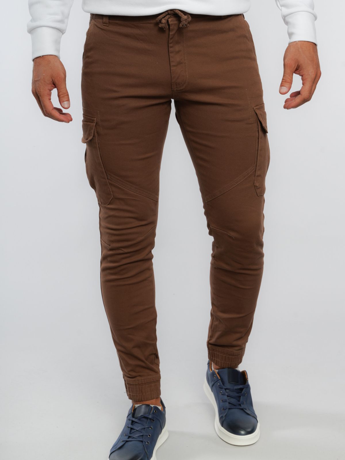 Παντελόνι Cargo με λάστιχο New Brown