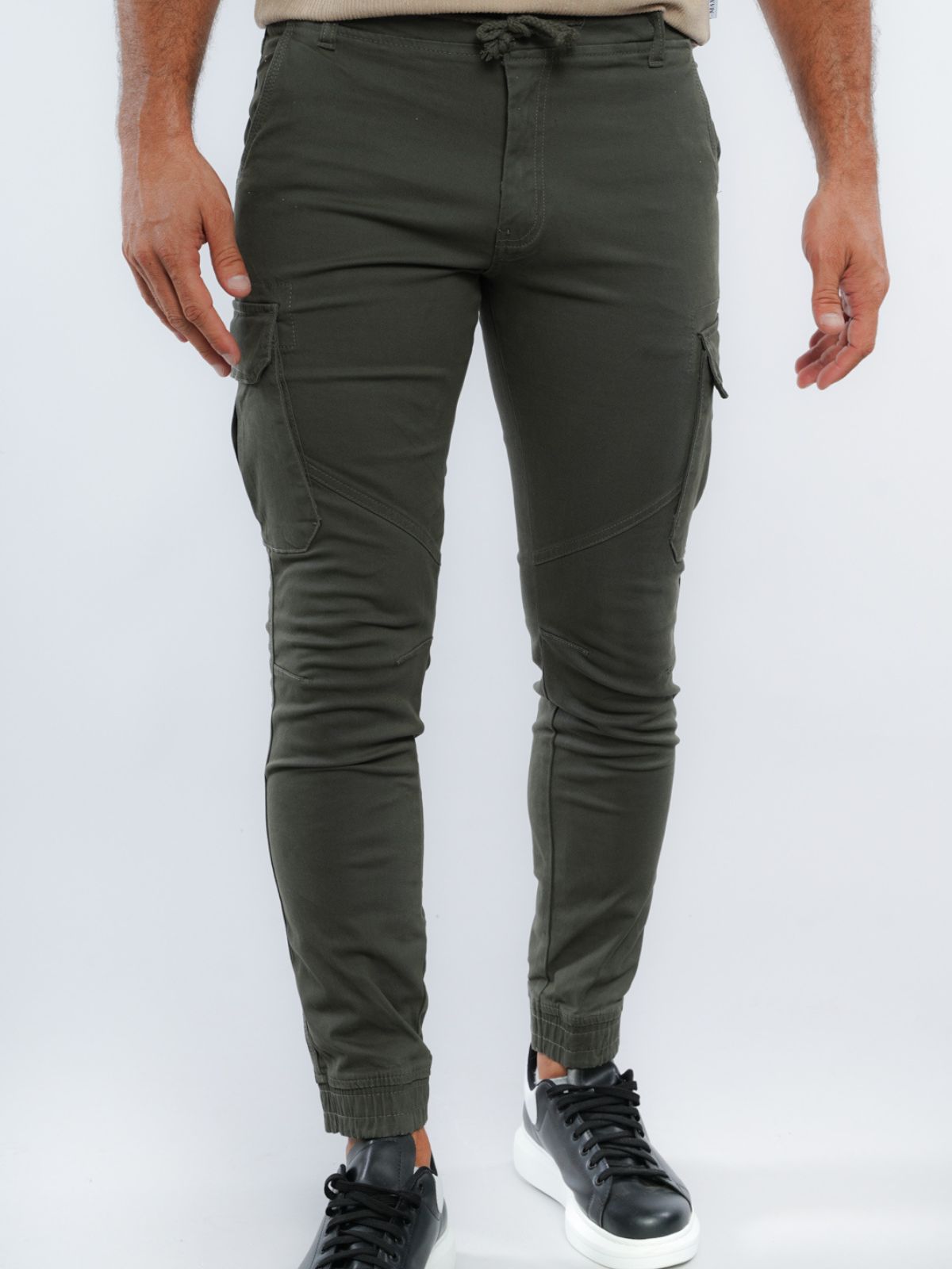 Παντελόνι Cargo με λάστιχο New Khaki