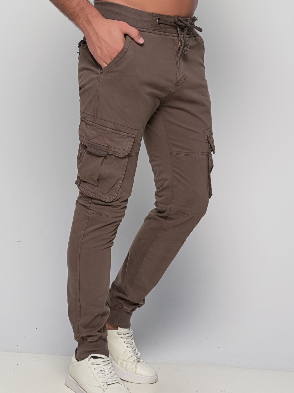 Παντελόνι Cargo με λάστιχο Really Brown