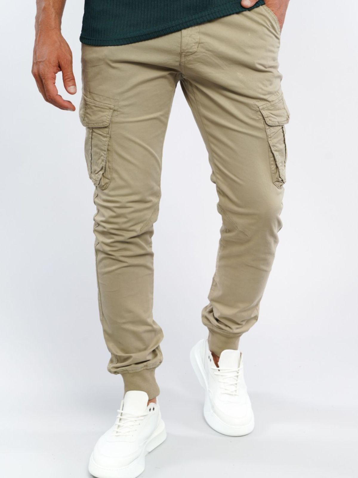 Παντελόνι Cargo με λάστιχο Really Light Beige