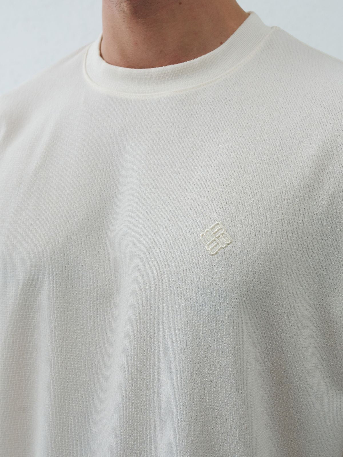 T-shirt Oversized Lock Ecru — Ανδρικό T-shirt
