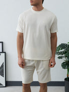 T-shirt Oversized Lock Ecru — Ανδρικό T-shirt