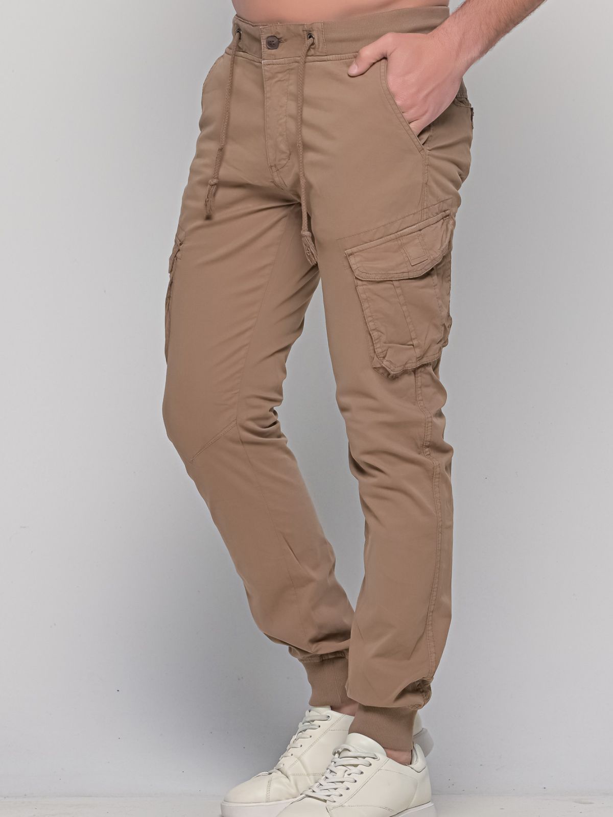 Παντελόνι Cargo με λάστιχο Really Beige