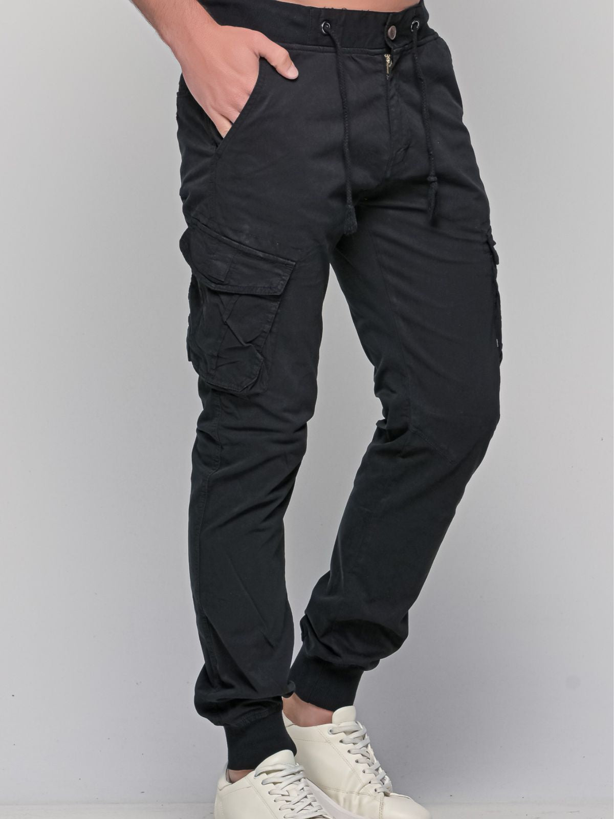 Παντελόνι Cargo με λάστιχο Really Black