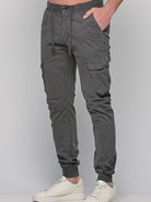 Παντελόνι Cargo με λάστιχο Really Dark Grey 