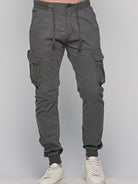 Παντελόνι Cargo με λάστιχο Really Dark Grey 