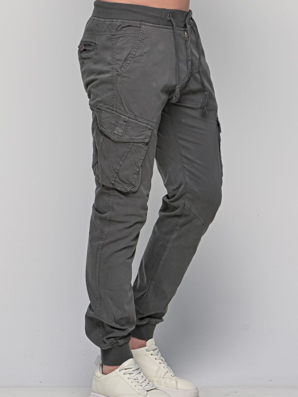 Παντελόνι Cargo με λάστιχο Really Dark Grey 