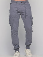 Παντελόνι Cargo με λάστιχο Really Grey