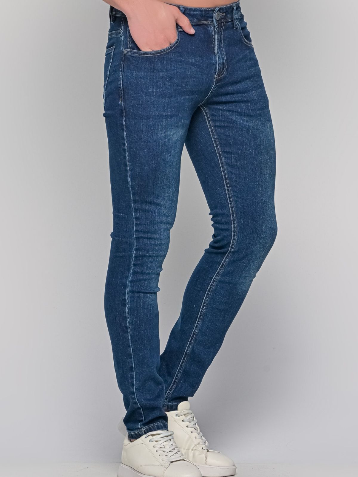 Παντελόνι Jean με ξεβάμματα Mind Blue