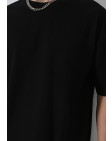Oversized T-Shirt με τσεπάκι Stripes Black