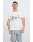 Aνδρικό Τ-Shirt Flower White