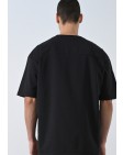 Oversized T-Shirt με τσεπάκι Alone Black