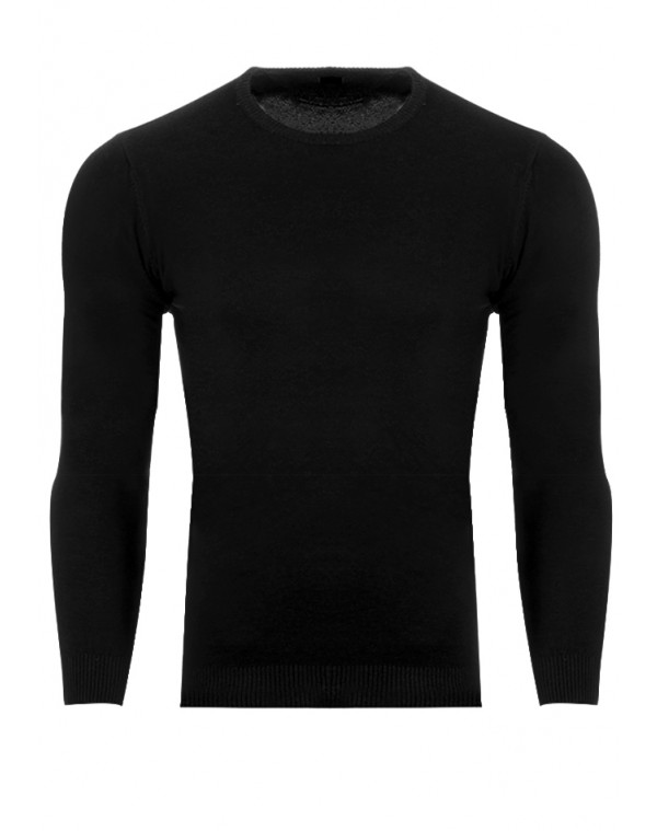 Ανδρική Πλεκτή Μπλούζα Cover Black