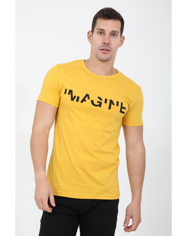 Ανδρικό T-shirt Imagine Mustard