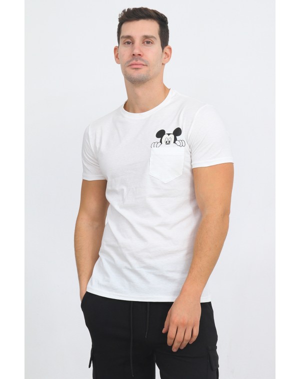 Ανδρικό T-shirt Mickey White