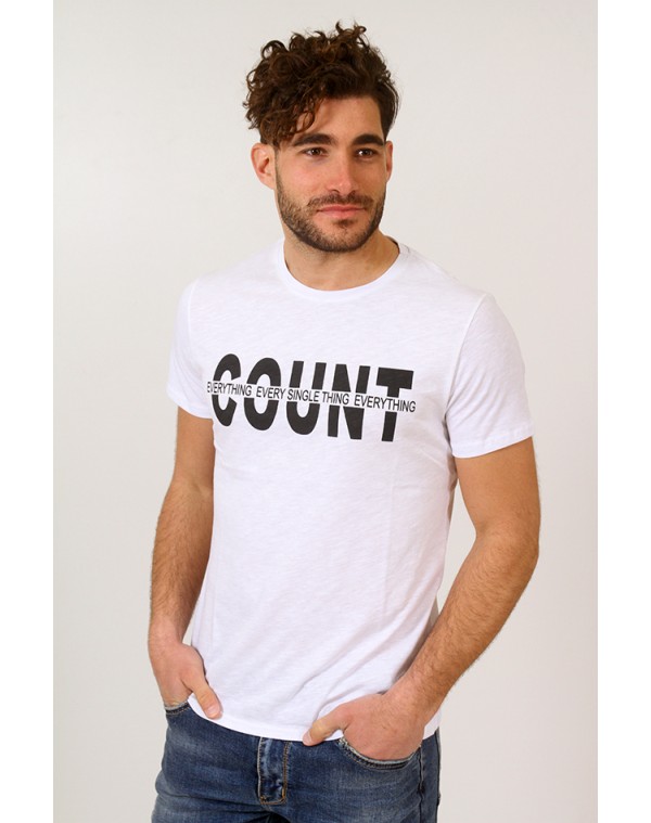 Ανδρικό T-shirt Count White
