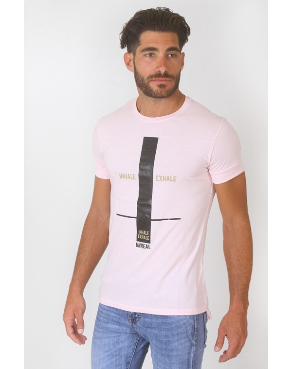 Ανδρικό T-shirt Inhale Pink