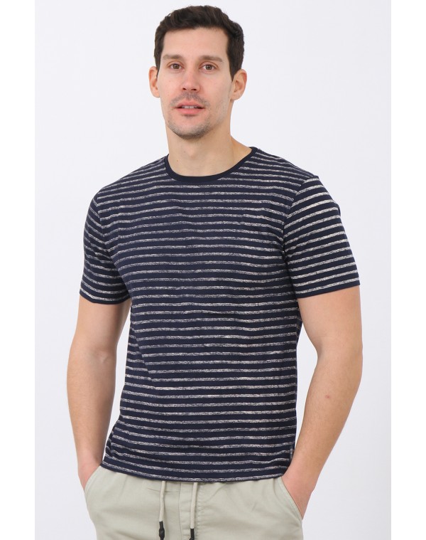 Ανδρικό T-shirts Stripes D.Blue