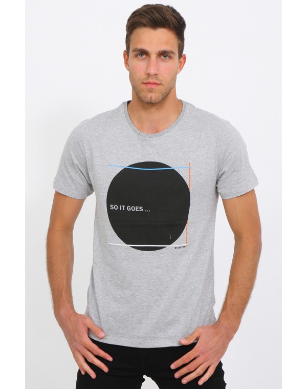 Ανδρικό T-shirt Circle Grey