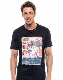 Ανδρικό T-shirt California Black