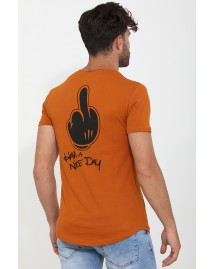 Ανδρικό T-shirt Finger Cinnamon