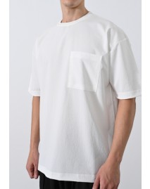 Oversized T-Shirt με τσεπάκι Alone White