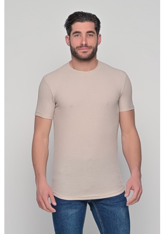  T-Shirt Linear Beige