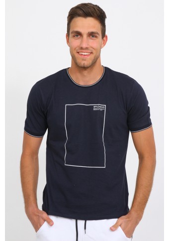 Ανδρικό T-shirt Square D.Blue