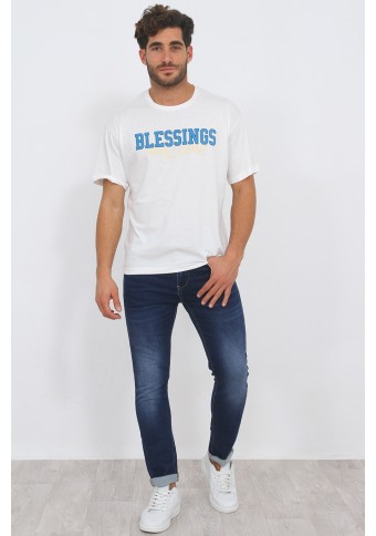 Ανδρικό T-shirt Blessings White