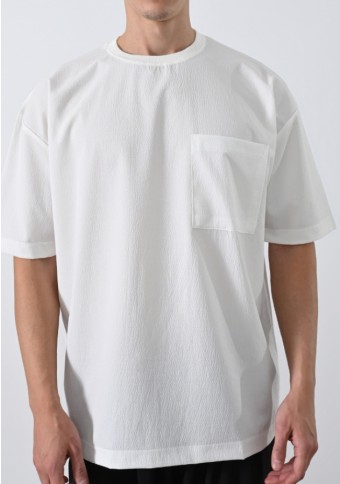 Oversized T-Shirt με τσεπάκι Alone White